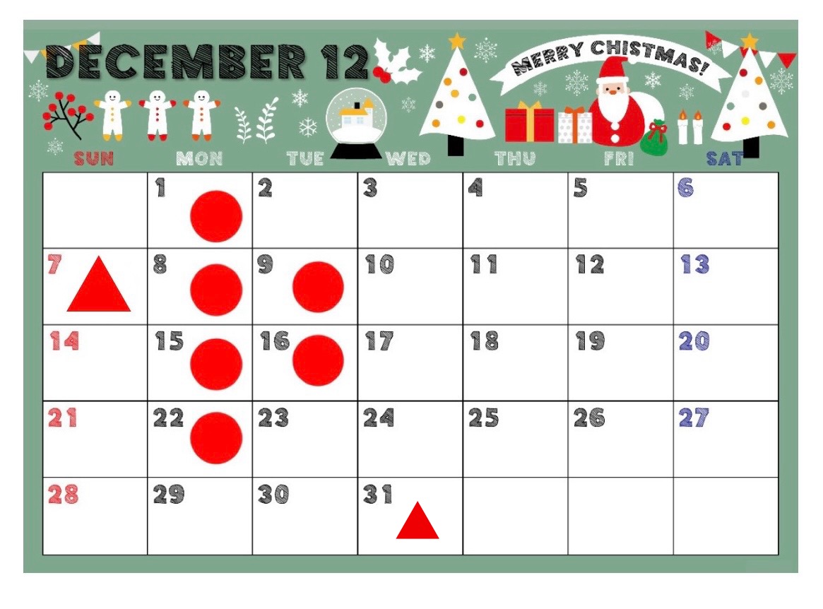 【12月営業時間】